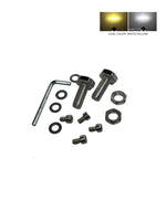 Set of screws, bolts, and nuts on a white background with dual color options shown.