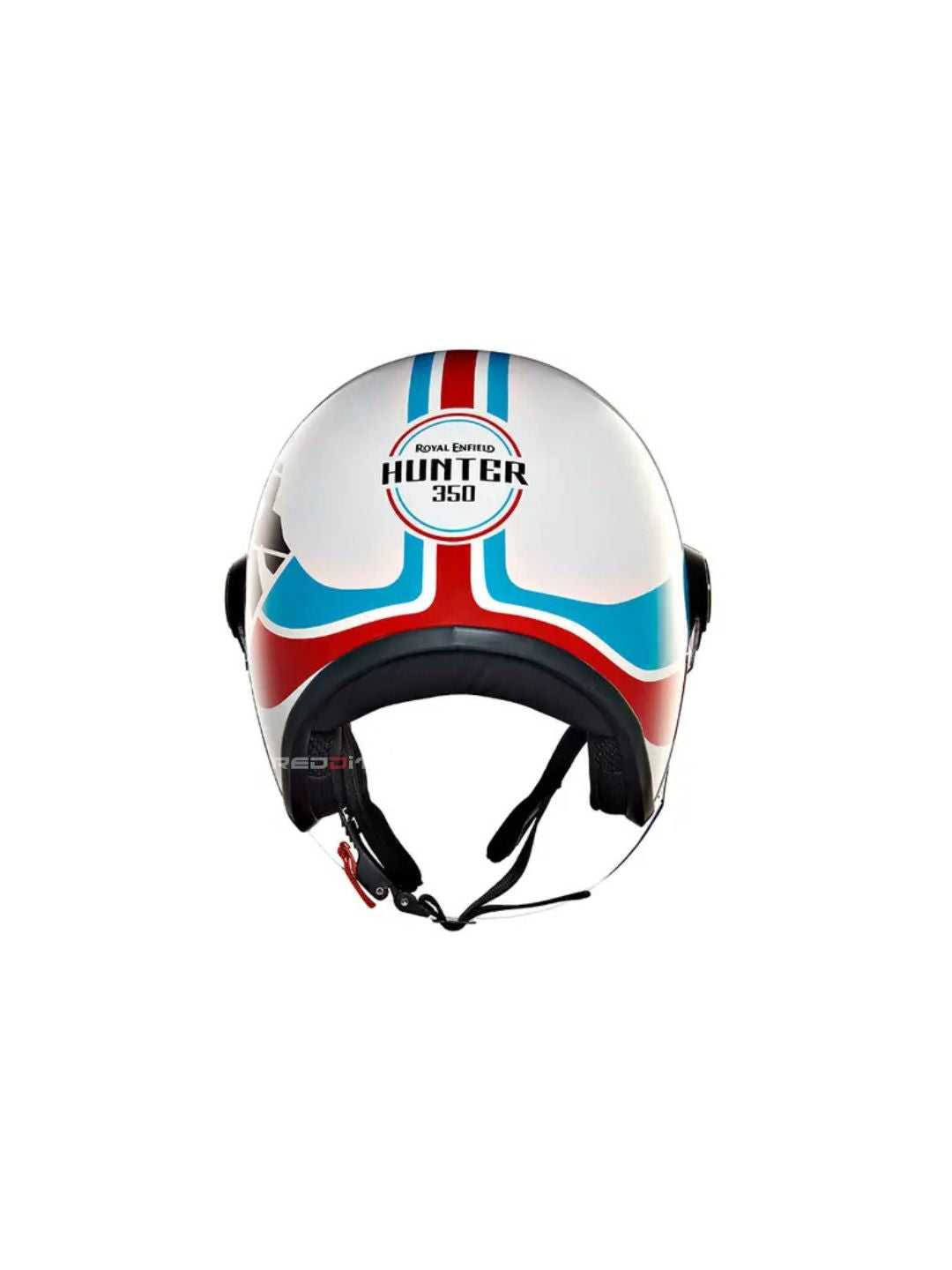 The Royal Enfield Hunter Copter Helmet in White combines safety with a sleek design. Its sturdy build, comfortable fit, and premium finish make it ideal for everyday rides.