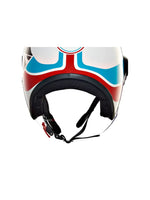 The Royal Enfield Hunter Copter Helmet in White combines safety with a sleek design. Its sturdy build, comfortable fit, and premium finish make it ideal for everyday rides.