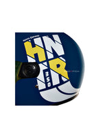 The Royal Enfield Hunter Copter Helmet in Lagoon Blue offers a stylish design with a comfortable fit. Its sturdy build ensures safety, while the sleek finish adds a premium touch. Perfect for daily rides.