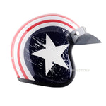 VEGA JET DX CAPTAIN W/VISOR RED METALLIC BLUE