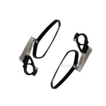 ADJUSTABLE GT MIRROR TRIANGLE BLACK with CNC COLOURED CLAMP