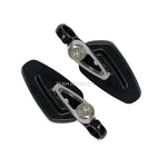 ADJUSTABLE GT MIRROR TRIANGLE BLACK with CNC COLOURED CLAMP