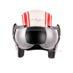 VEGA JET DX OLD SCHOOL W/VISOR WHITE RED