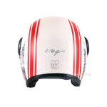 VEGA JET DX OLD SCHOOL W/VISOR WHITE RED