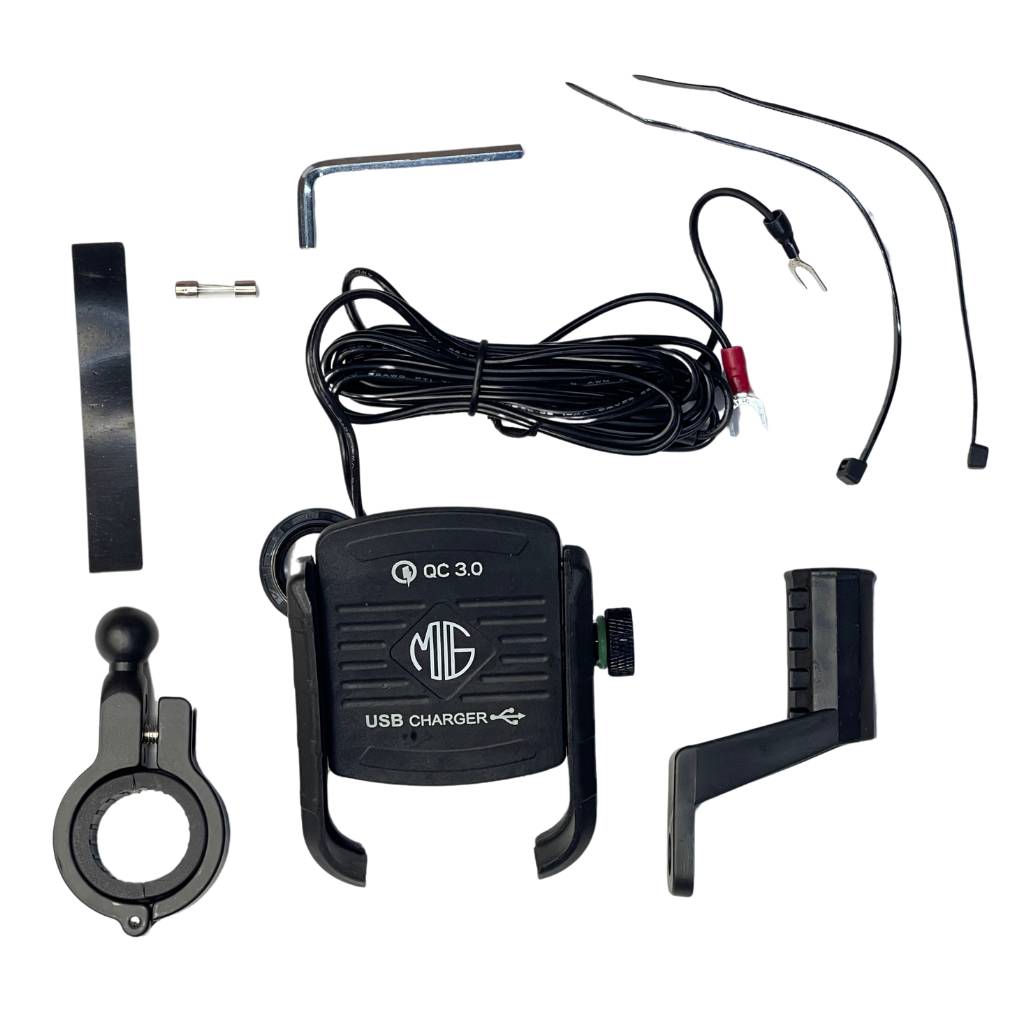 MOTO GENIUS M8 MOBILE HOLDER WITH FAST CHARGER