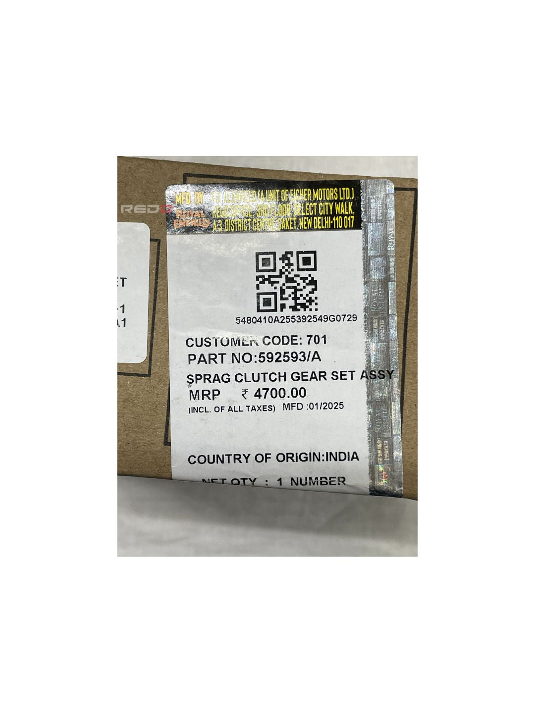 **ALT Text:** SPRAG CLUTCH GEAR SET ASSY (Part No: 592593/A) – High-performance clutch gear set assembly for smooth and efficient engine operation. Ensures durability and reliability. Available at the **best motor accessory shop in India**.