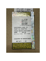 **ALT Text:** FRONT BRAKE SHOE ASSY (Part No: 584578/A) – High-performance front brake shoe assembly for superior braking efficiency and durability. Ensures reliable stopping power and safety. Available at the **best motor accessory shop in India**.