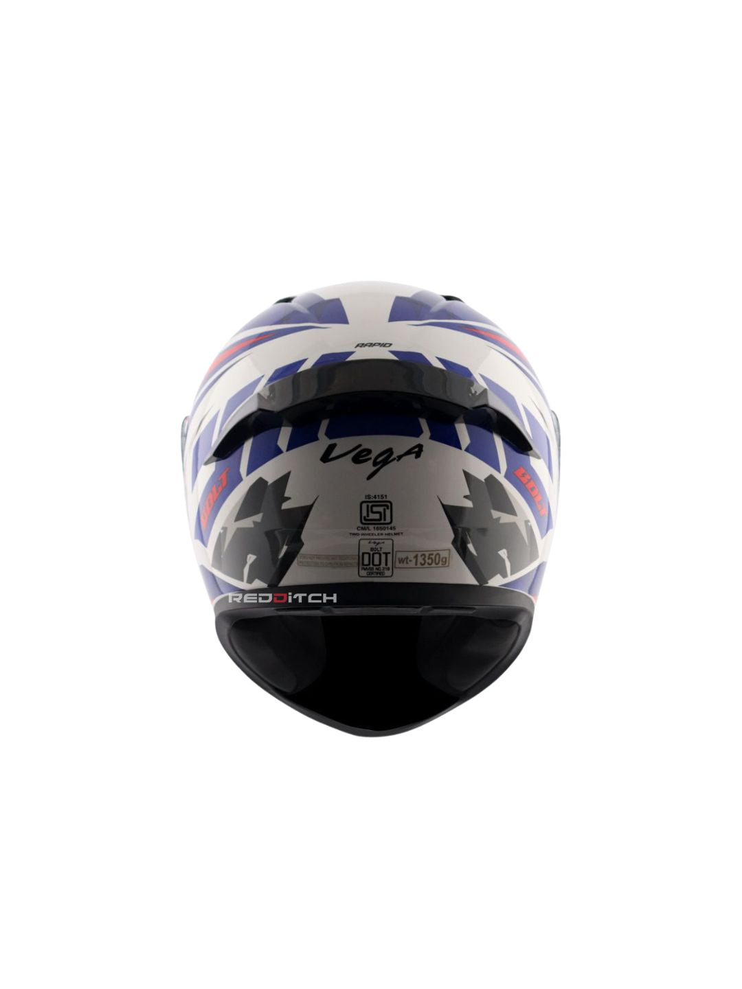Vega Bolt Rapid Motorcycle Helmet featuring a dynamic design, lightweight build, and superior protection for riders seeking comfort and style on every ride