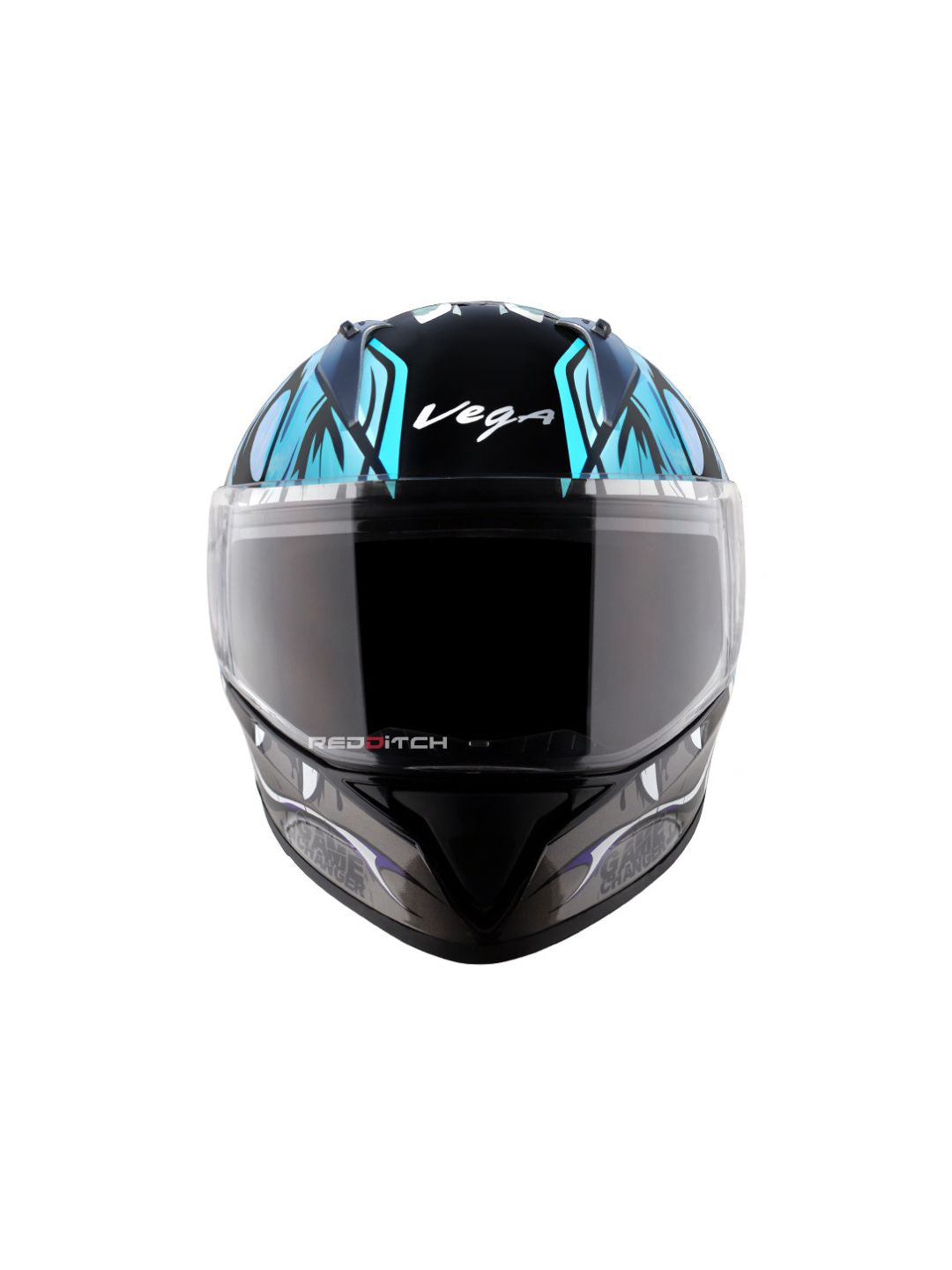 Vega Bolt Game Changer, a stylish and compact motorcycle helmet featuring bold graphics, advanced safety features, and superior comfort, perfect for daily rides and adventures