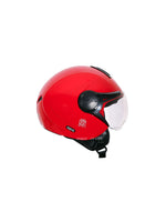**Vega Verve DX Helmet Red** – A stylish open-face helmet in bold red, designed for comfort and safety, perfect for city rides.