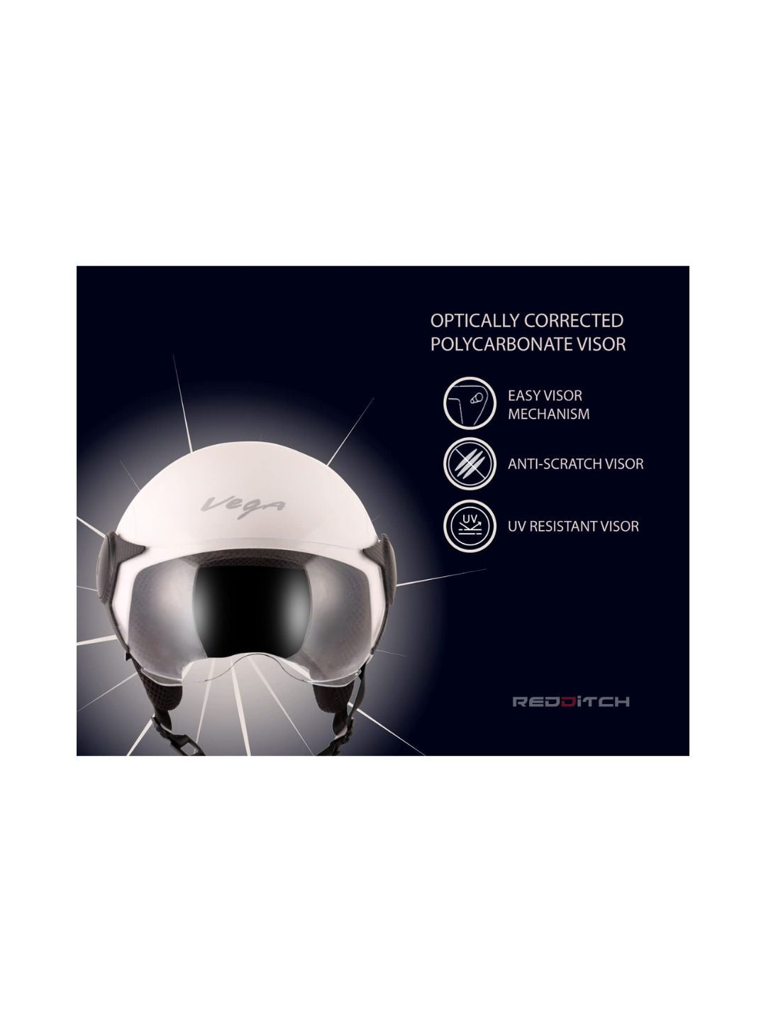 **Vega Atom DX White** – A sleek and durable helmet with a clean white finish, offering comfort and protection for your rides.