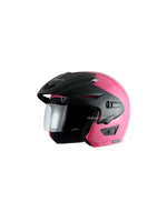 **Vega Cruiser DX W/P Solid Pink** – A stylish open-face helmet with a vibrant pink finish, designed for comfort, safety, and a classic cruiser look.