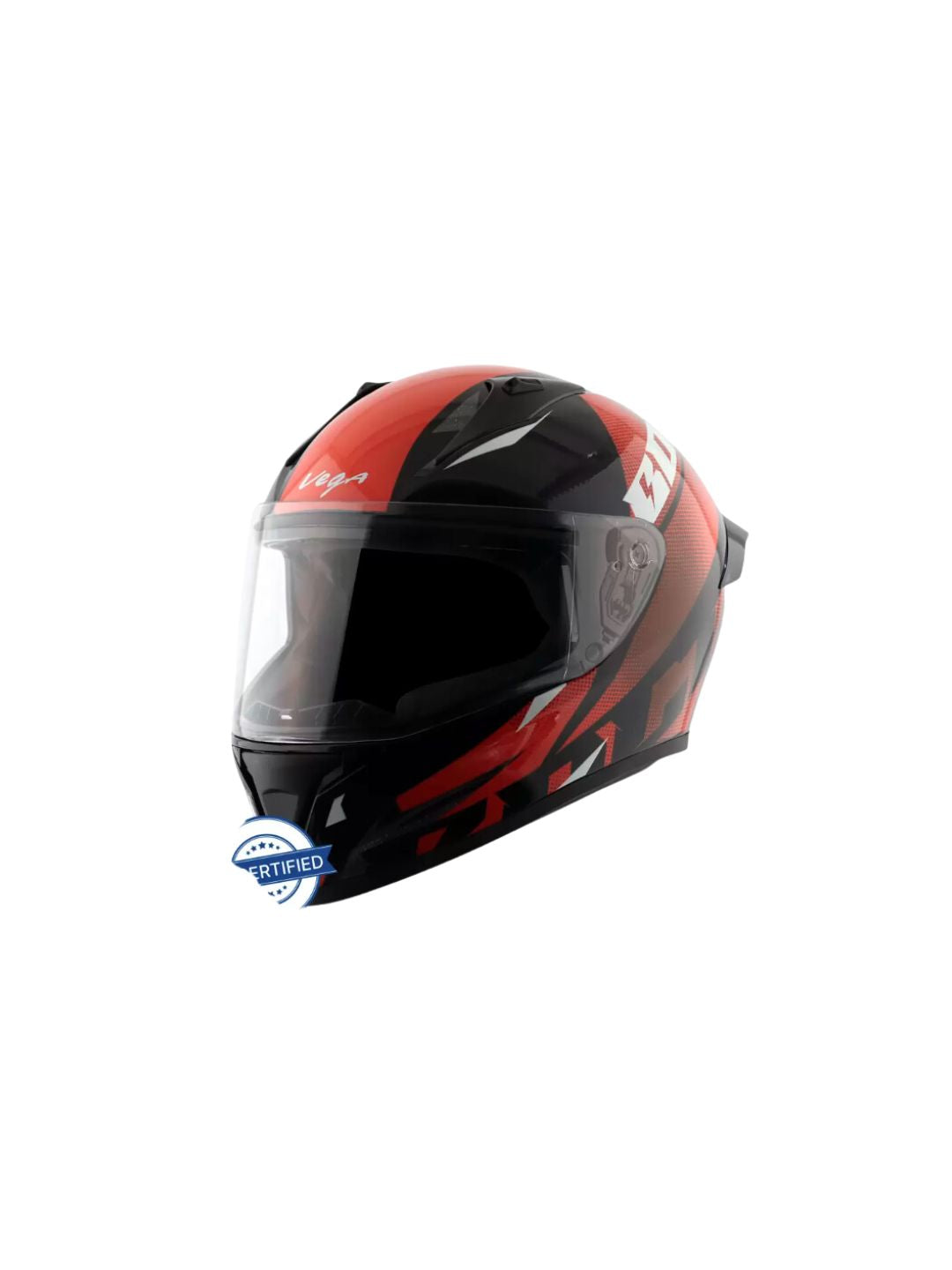 **Vega Bolt Macho Black/Orange** – A stylish and durable helmet designed for maximum safety and comfort. Featuring an aerodynamic shell, scratch-resistant visor, and superior ventilation, it ensures a smooth riding experience. Perfect for everyday riders seeking a blend of protection and style.