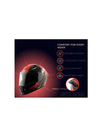 **Vega Bolt Macho Black/Orange** – A stylish and durable helmet designed for maximum safety and comfort. Featuring an aerodynamic shell, scratch-resistant visor, and superior ventilation, it ensures a smooth riding experience. Perfect for everyday riders seeking a blend of protection and style.