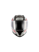 **Vega Bolt DX Bunny White Red** – A sporty full-face helmet with a striking white and red design. It features a high-impact shell, aerodynamic shape, and a secure fit for enhanced safety and comfort.