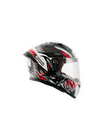 **Vega Bolt DX Bunny White Red** – A sporty full-face helmet with a striking white and red design. It features a high-impact shell, aerodynamic shape, and a secure fit for enhanced safety and comfort.