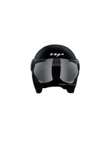 **Vega Jet DX W/Visor Black** – A stylish open-face helmet with a clear visor for enhanced visibility. Offers a sturdy build, comfortable fit, and classic black finish for a sleek look.