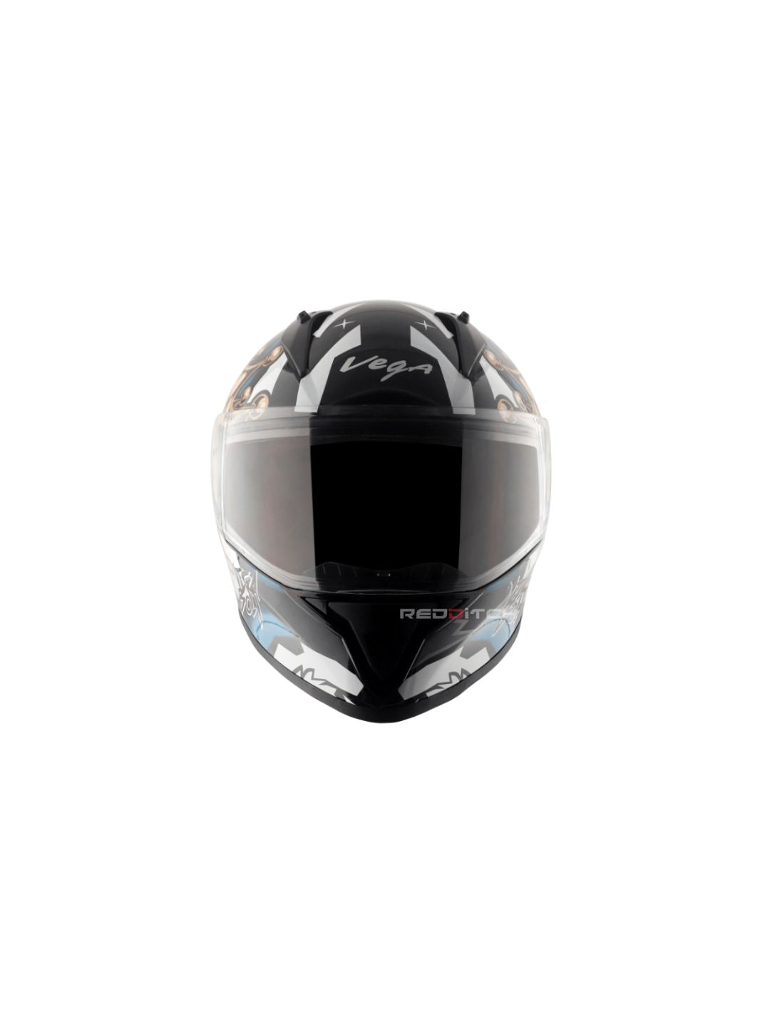 **Vega Bolt DX Crown Men Black M Blue** – A rugged full-face helmet with a bold black and blue design. Ensures superior protection, comfort, and aerodynamic styling for an enhanced riding experience.