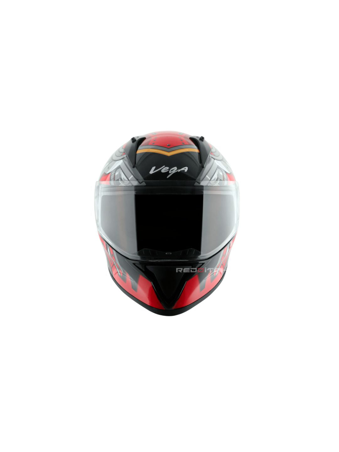 **Vega Bolt DX Superhero Black Red** – A sleek and durable full-face helmet with a bold black and red superhero theme. Designed for safety, comfort, and superior ventilation.