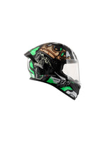 **Vega Bolt DX Crown Men Black Neon Green** – A stylish and sturdy full-face helmet with a striking black and neon green design. Ensures safety, comfort, and excellent ventilation for every ride.
