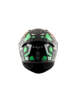 **Vega Bolt DX Crown Men Black Neon Green** – A stylish and sturdy full-face helmet with a striking black and neon green design. Ensures safety, comfort, and excellent ventilation for every ride.