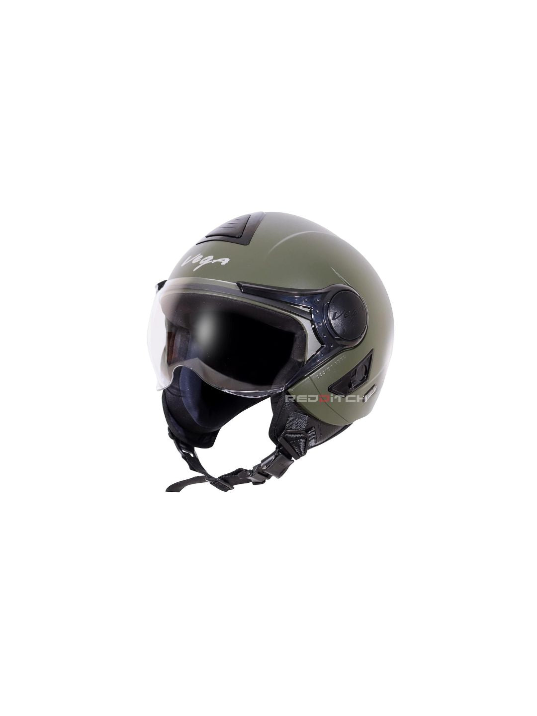 **Vega Verve DX Helmet Dull Army Green** – A lightweight, open-face helmet with a rugged army green finish, offering style, comfort, and safety for everyday rides.