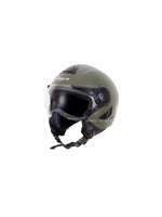 **Vega Verve DX Helmet Dull Army Green** – A lightweight, open-face helmet with a rugged army green finish, offering style, comfort, and safety for everyday rides.