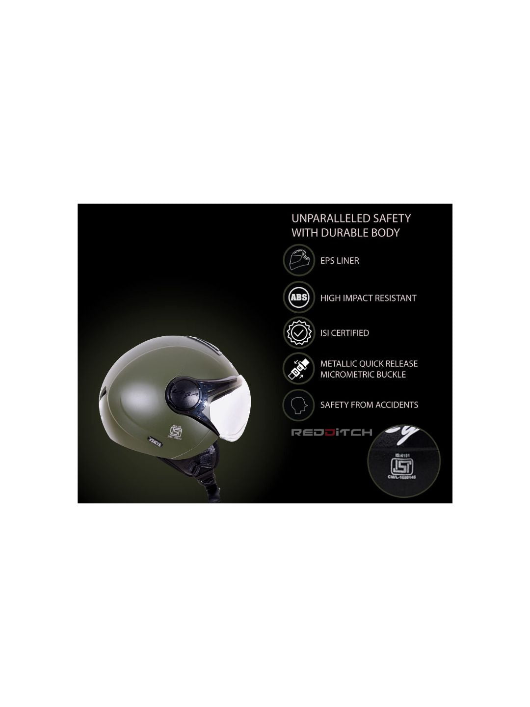 **Vega Verve DX Helmet Dull Army Green** – A lightweight, open-face helmet with a rugged army green finish, offering style, comfort, and safety for everyday rides.