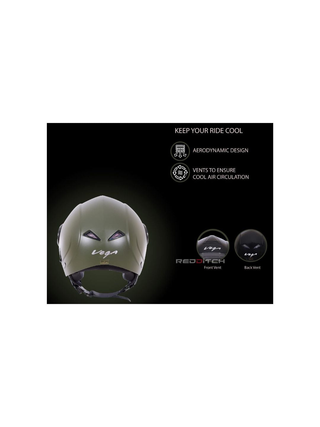 **Vega Verve DX Helmet Dull Army Green** – A lightweight, open-face helmet with a rugged army green finish, offering style, comfort, and safety for everyday rides.