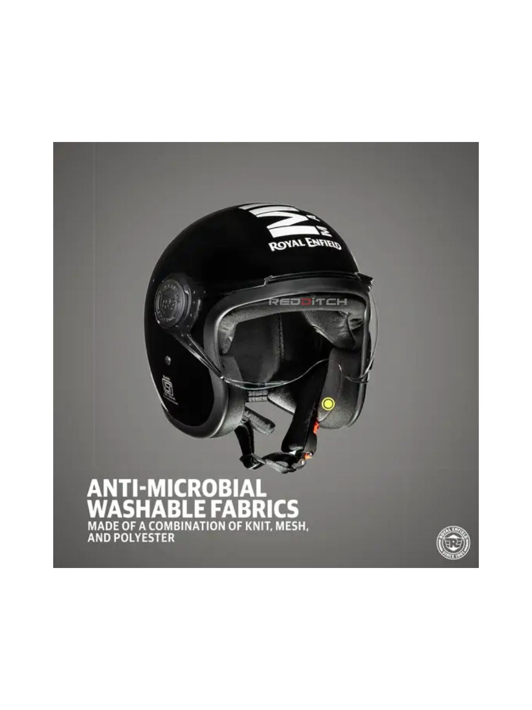 The Royal Enfield HESS22002 OP MLG Gloss Black helmet combines premium safety features with a sleek, glossy black finish. Designed for comfort and durability, it’s perfect for riders seeking style and protection on every journey.