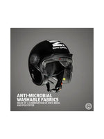 The Royal Enfield HESS22002 OP MLG Gloss Black helmet combines premium safety features with a sleek, glossy black finish. Designed for comfort and durability, it’s perfect for riders seeking style and protection on every journey.