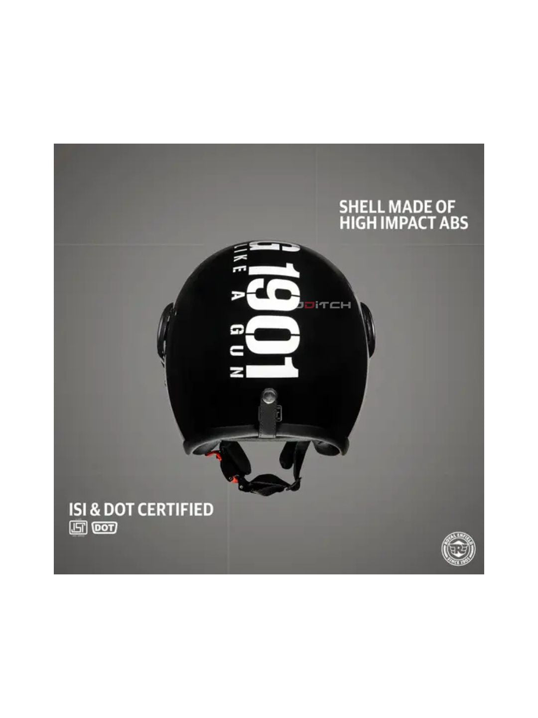 The Royal Enfield HESS22002 OP MLG Gloss Black helmet combines premium safety features with a sleek, glossy black finish. Designed for comfort and durability, it’s perfect for riders seeking style and protection on every journey.