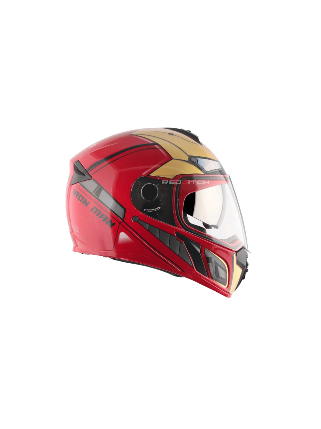 The Vega Ryker DX DV Marvel Iron Man helmet brings superhero flair to your rides. Featuring a dynamic Iron Man design, it offers double-visor functionality, superior ventilation, and a durable build for safety and style. A must-have for Marvel fans on the move!
