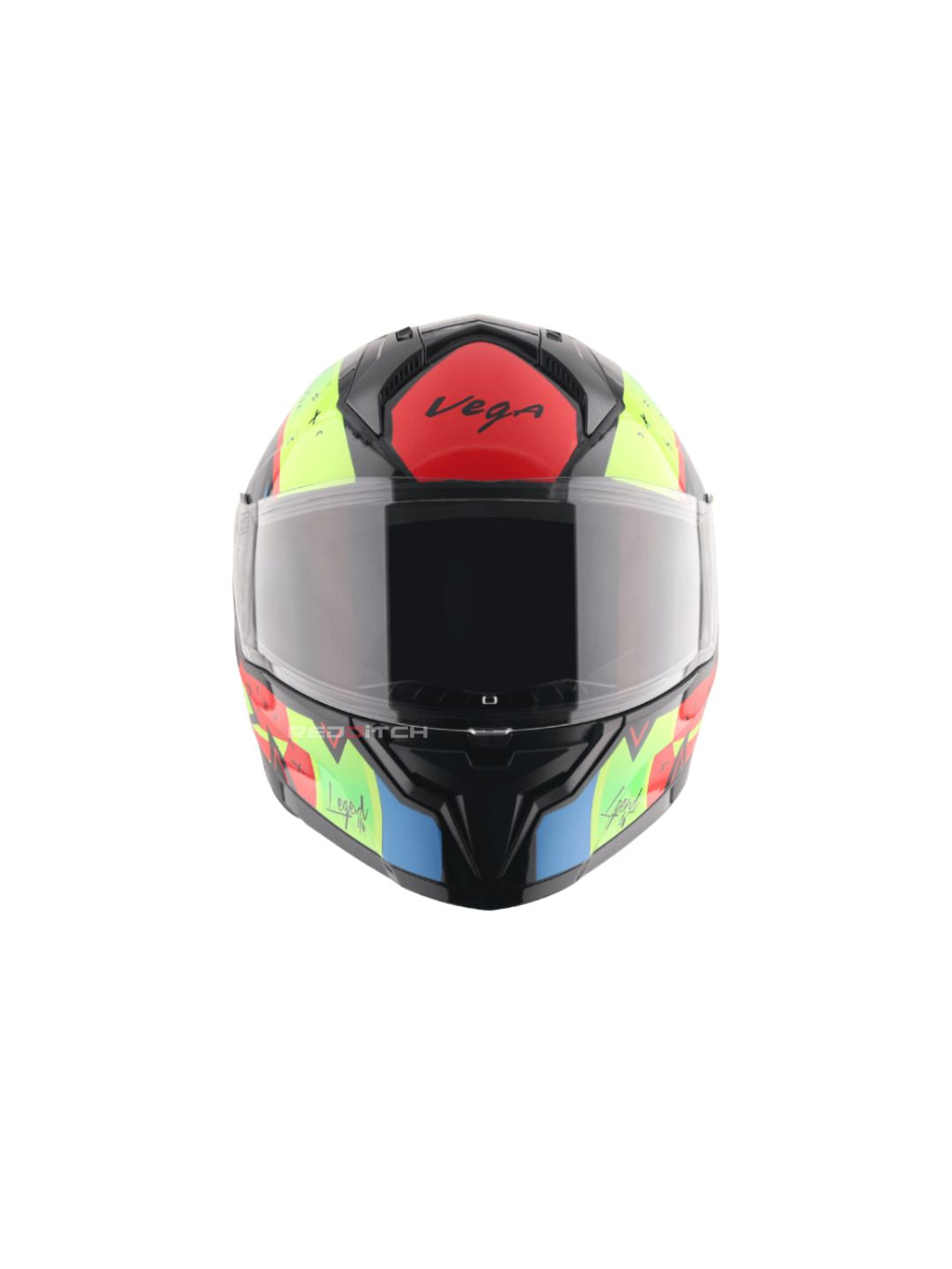 Vega Sonic DX Legend Black Neon Yellow Helmet offers a bold design with superior comfort and protection for riders.