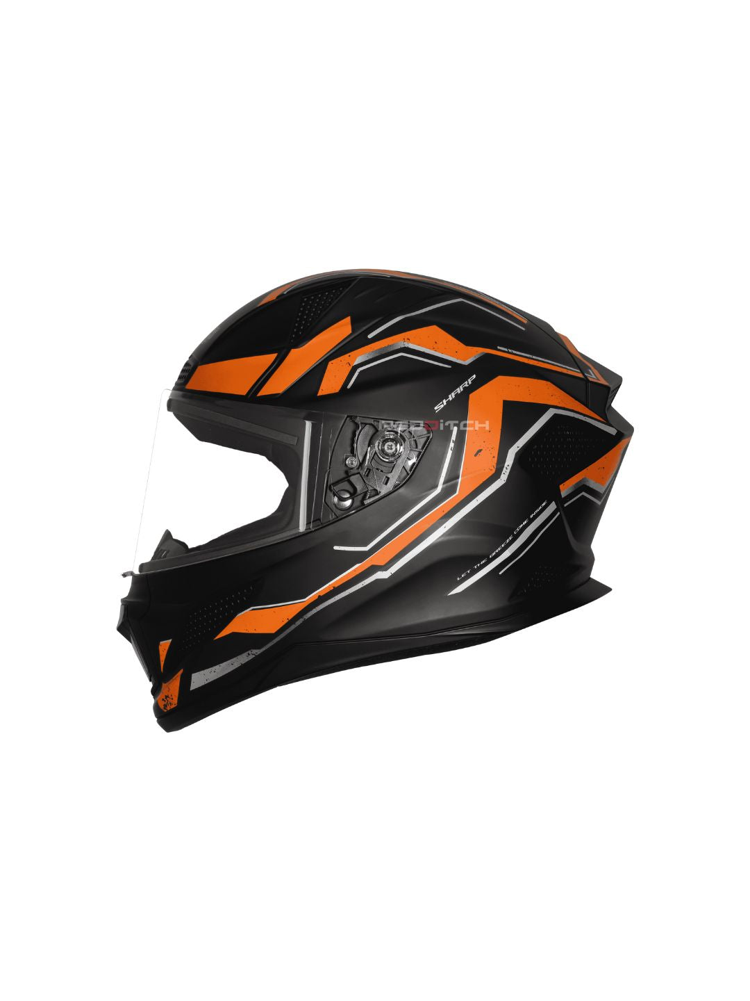 Steelbird SBH 25 Sharp Spirit Glossy Black/Orange Helmet combines safety with a sleek design, offering comfort and durability for riders.