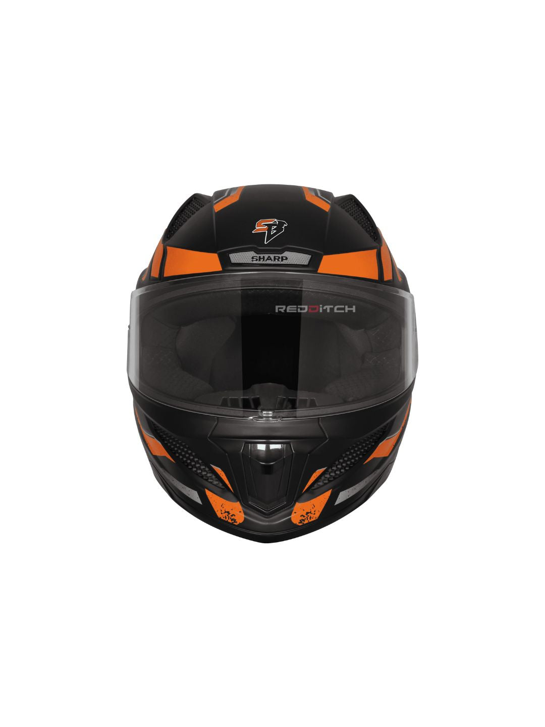 Steelbird SBH 25 Sharp Spirit Glossy Black/Orange Helmet combines safety with a sleek design, offering comfort and durability for riders.