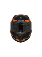 Steelbird SBH 25 Sharp Spirit Glossy Black/Orange Helmet combines safety with a sleek design, offering comfort and durability for riders.