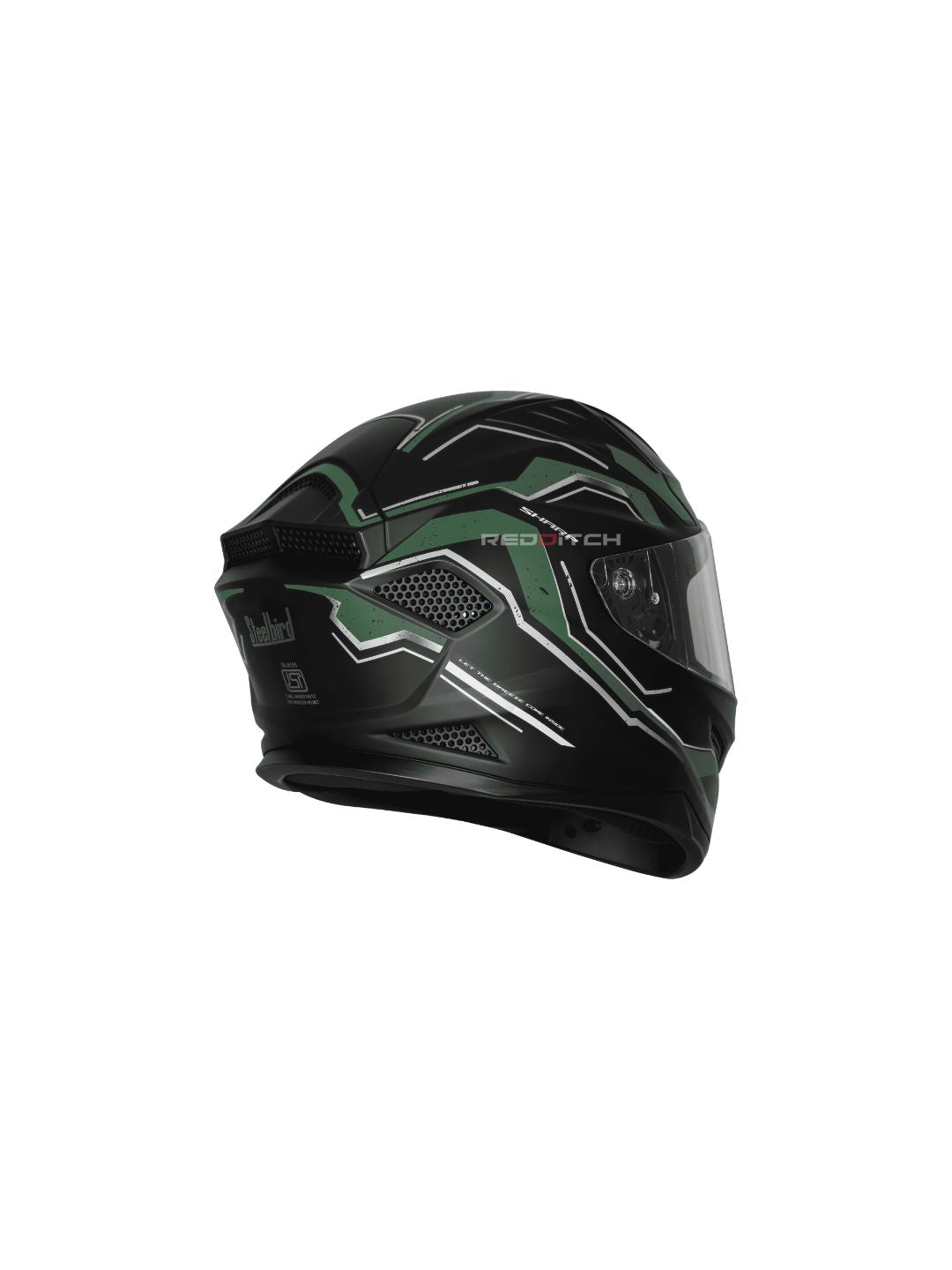 Steelbird SBH 25 Sharp Spirit Glossy Black/Green Helmet combines safety with a sleek design, offering comfort and durability for riders.