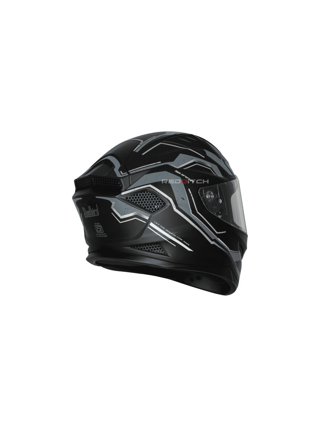 Steelbird SBH 25 Sharp Spirit Glossy Black/Grey Helmet combines safety with a sleek design, offering comfort and durability for riders.