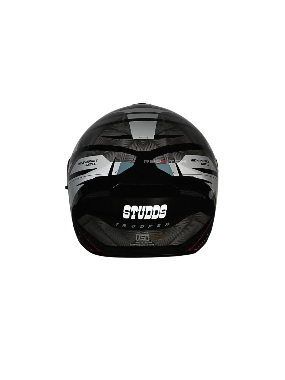 Studds Trooper D2 Black N4 Grey Helmet offers a stylish and sturdy design with advanced safety features for a secure and comfortable ride.