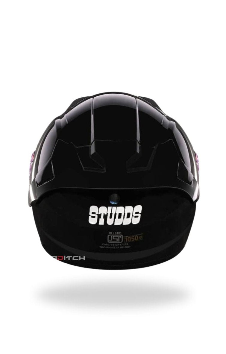 STUDDS RAIDER SUPER ( WITH SPOILER ) GLOSSY BLACK