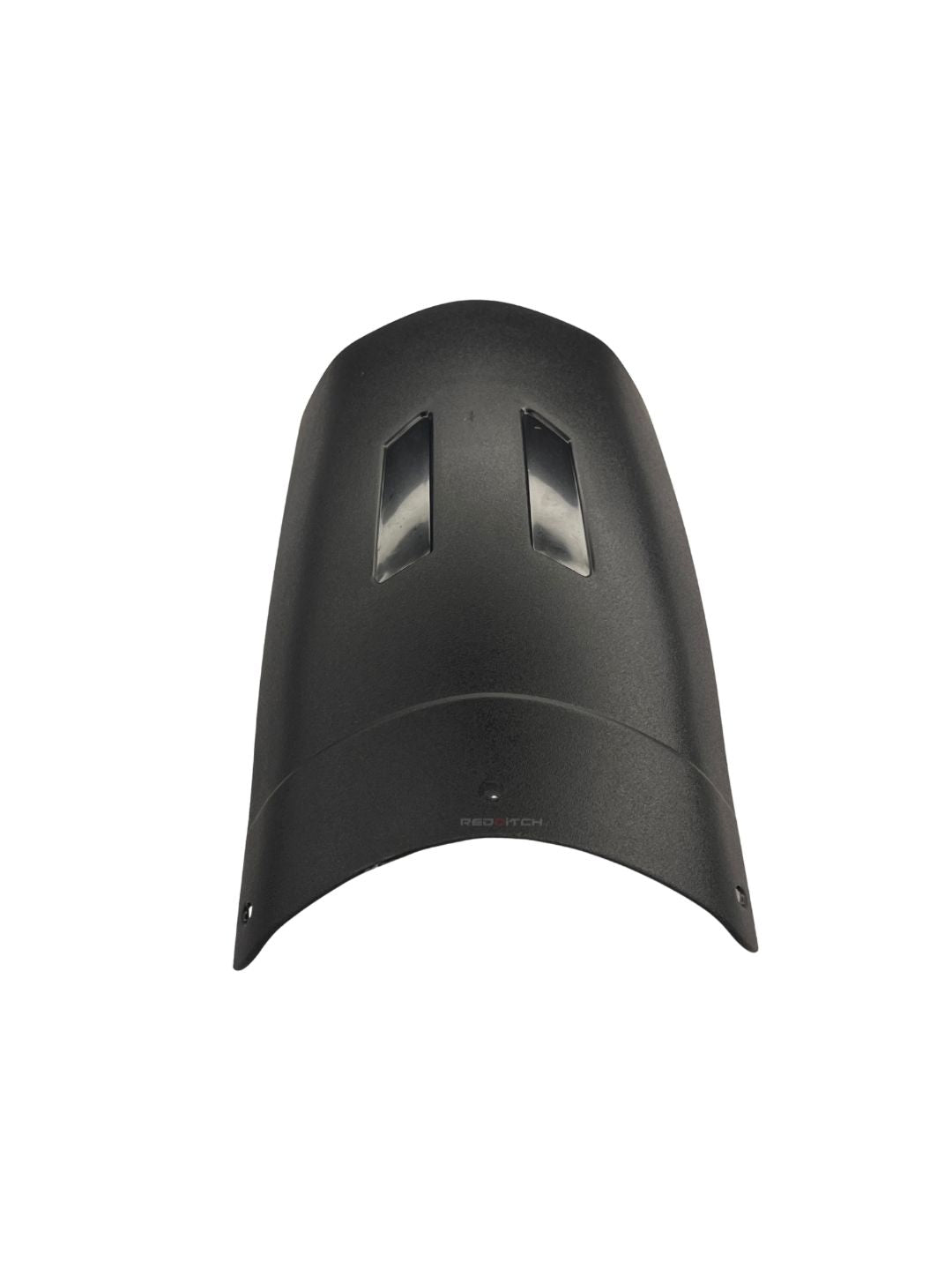 Black car fender on a white background