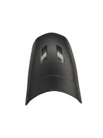 Black car fender on a white background