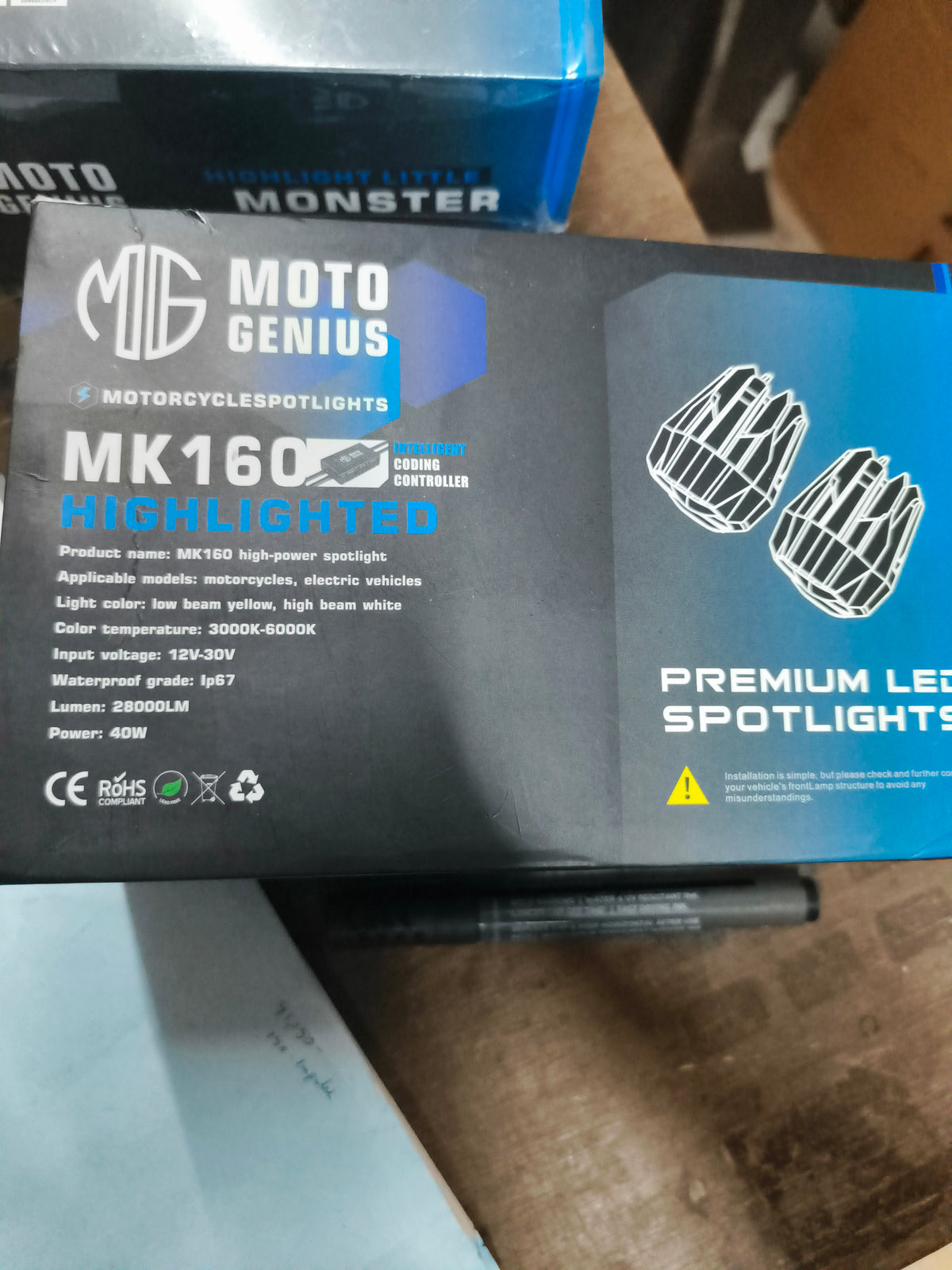 Moto Genius FOG MK 160 offers powerful illumination and durability, ensuring safety in low visibility. Its compact design fits most motorcycles, ideal for night rides and bad weather.