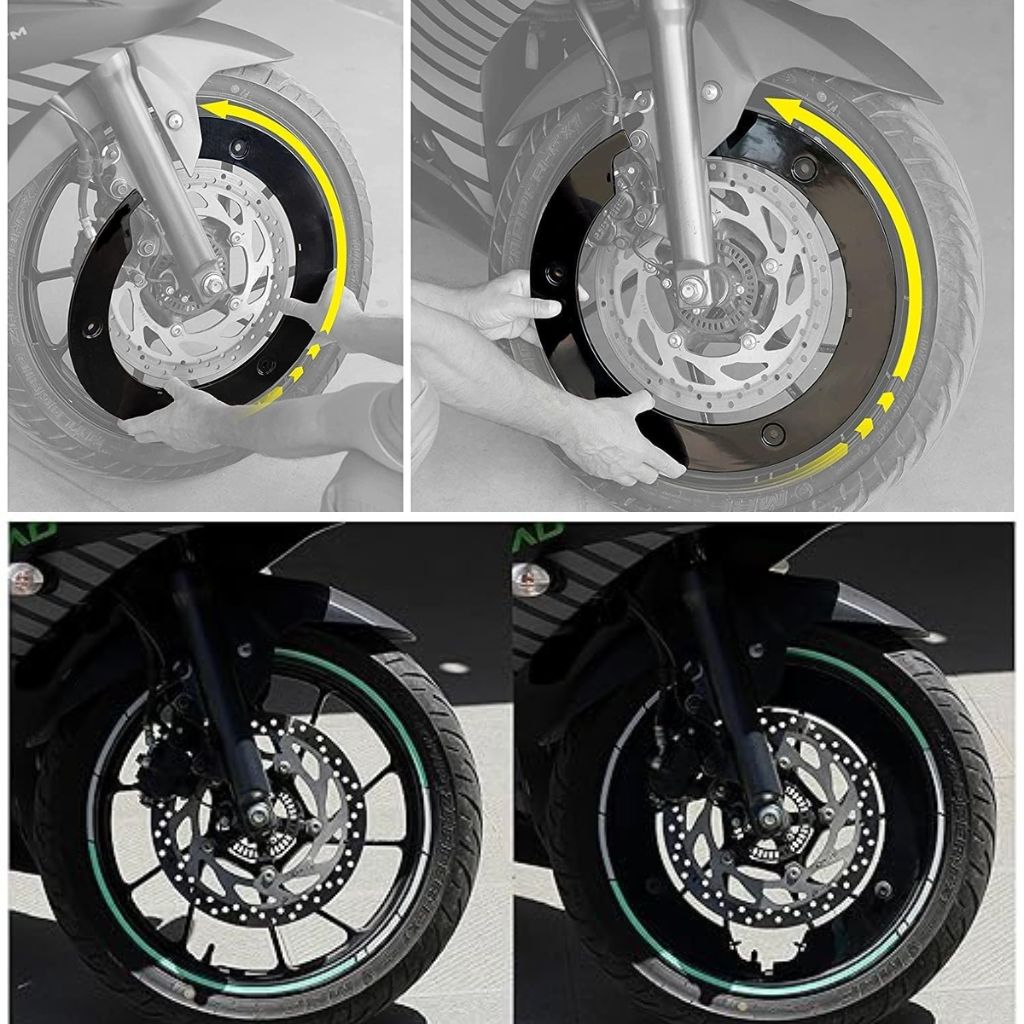 Full Pro Petal Disk Brake - 17-inch, stylish, petal-shaped design for show purposes, enhancing the look of modern motorcycles with a sleek and aggressive finish."
