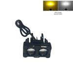 HJG DUAL SQUARE FOG LAMP (WHITE/YELLOW) ( 1 Qty )