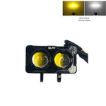 HJG DUAL SQUARE FOG LAMP (WHITE/YELLOW) ( 1 Qty )