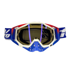 100% GOGGLES WITH NOSE WHITE/RED