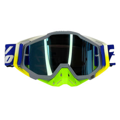 100% GOGGLES WITH NOSE GREY/BLUE